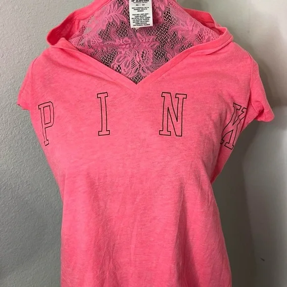 Pink V-Neck Women's Top - Picture 4 of 5